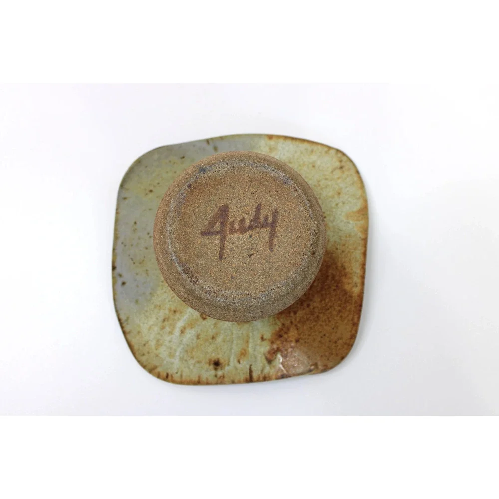 Studio Pottery Nature Dish Signed 